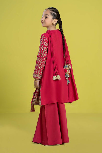 Maria B | 3 Piece Embroidered Raw Silk Suit | MKS-EF24-31