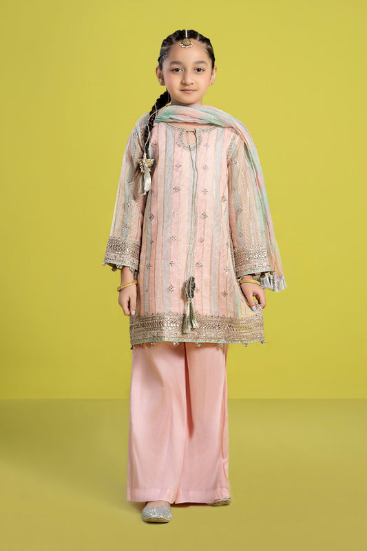 Maria B | 3 Piece Embroidered Yarn Dyed Suit | MKS-EF24-32 4-Feb Pink