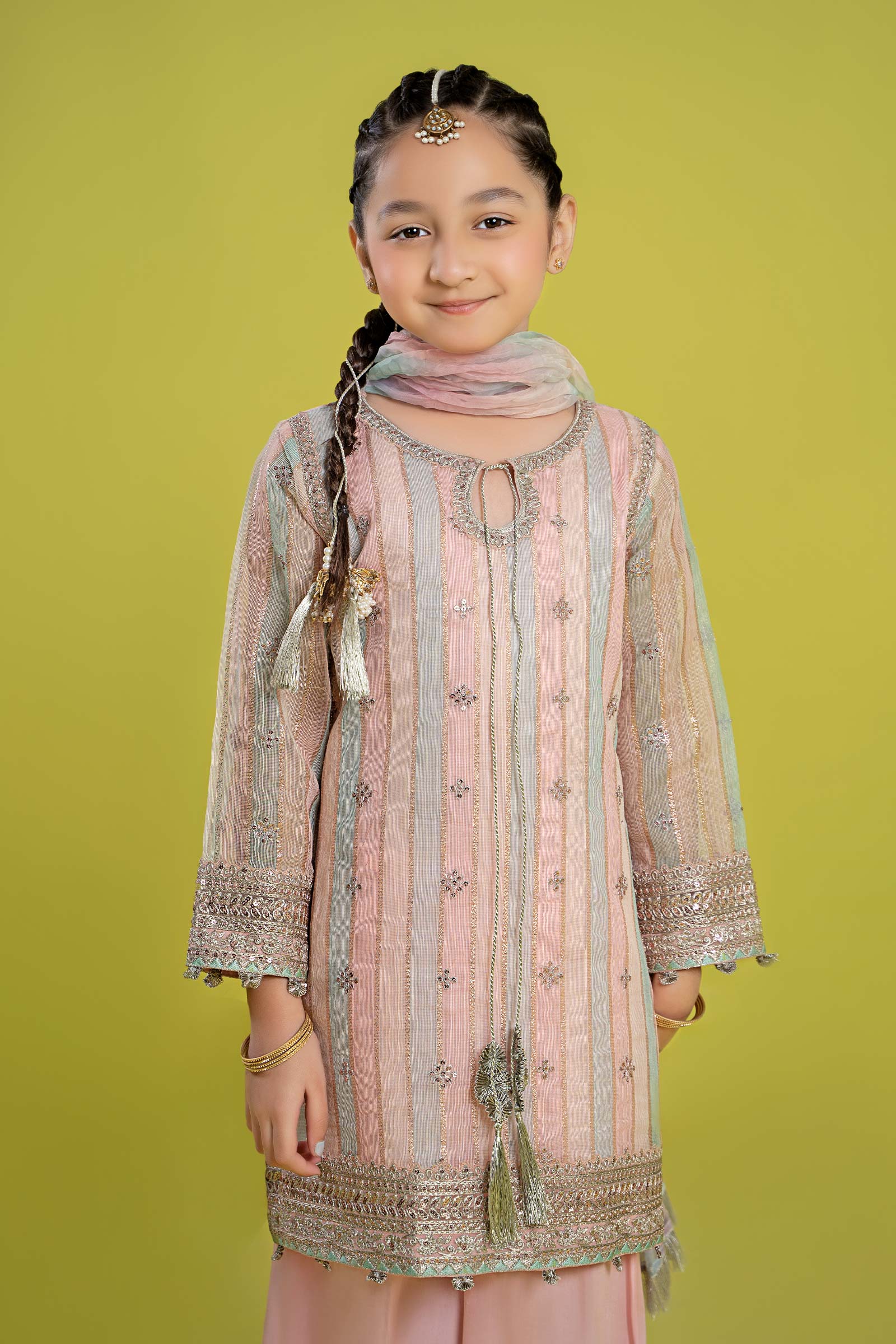 Maria B | 3 Piece Embroidered Yarn Dyed Suit | MKS-EF24-32 6-Apr Pink