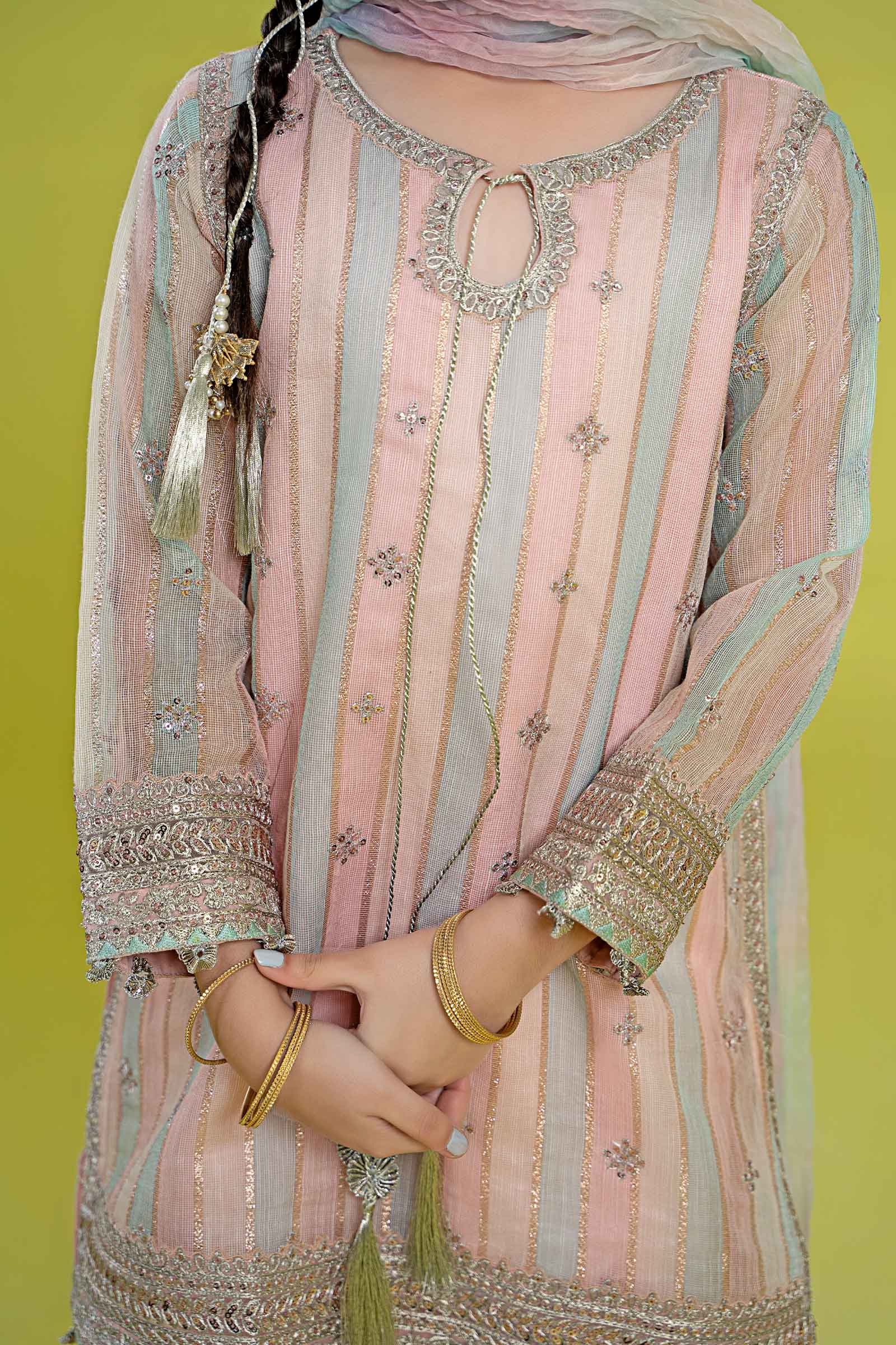 Maria B | 3 Piece Embroidered Yarn Dyed Suit | MKS-EF24-32 8-Jun Pink