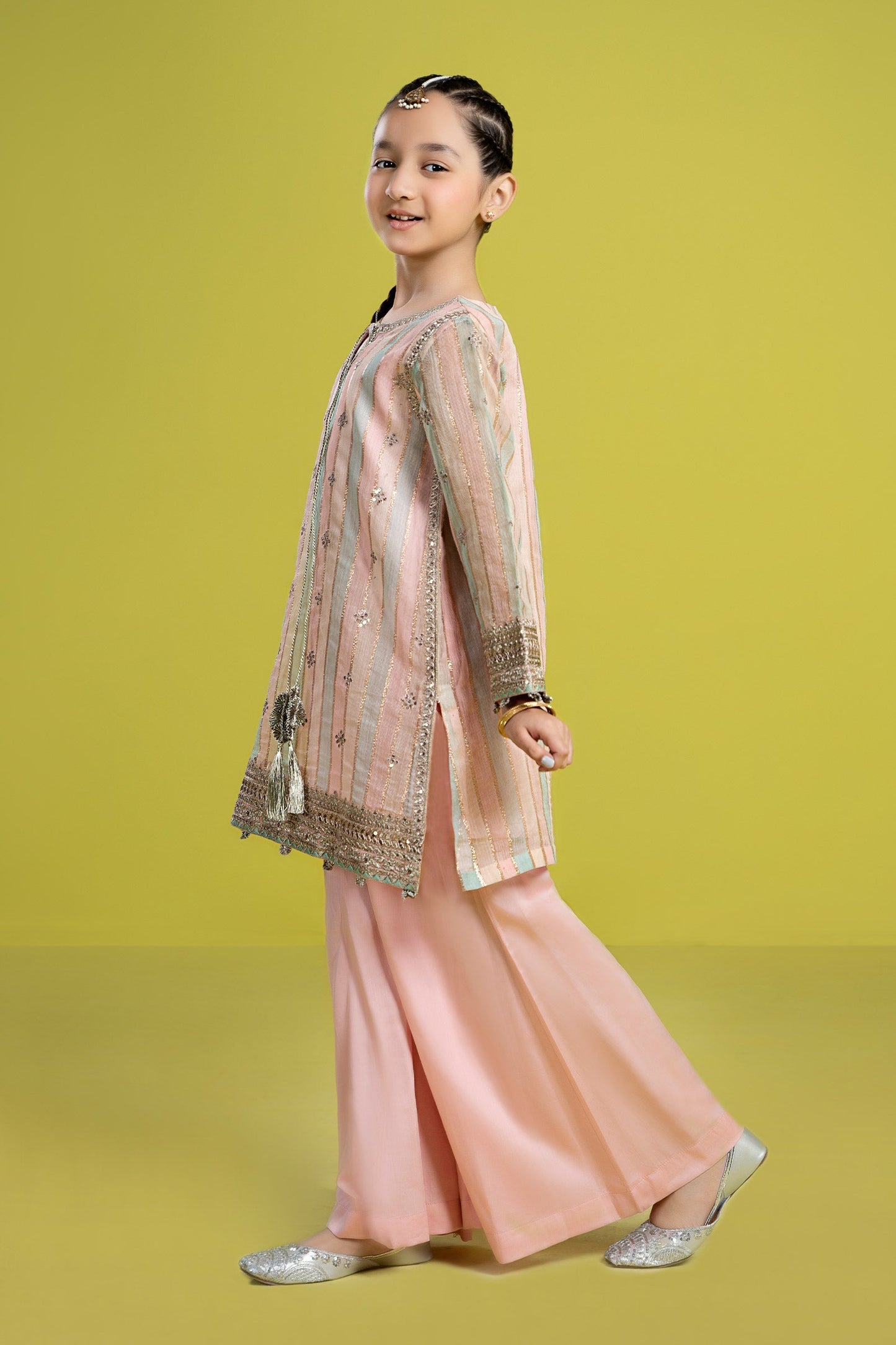 Maria B | 3 Piece Embroidered Yarn Dyed Suit | MKS-EF24-32 12-Oct Pink