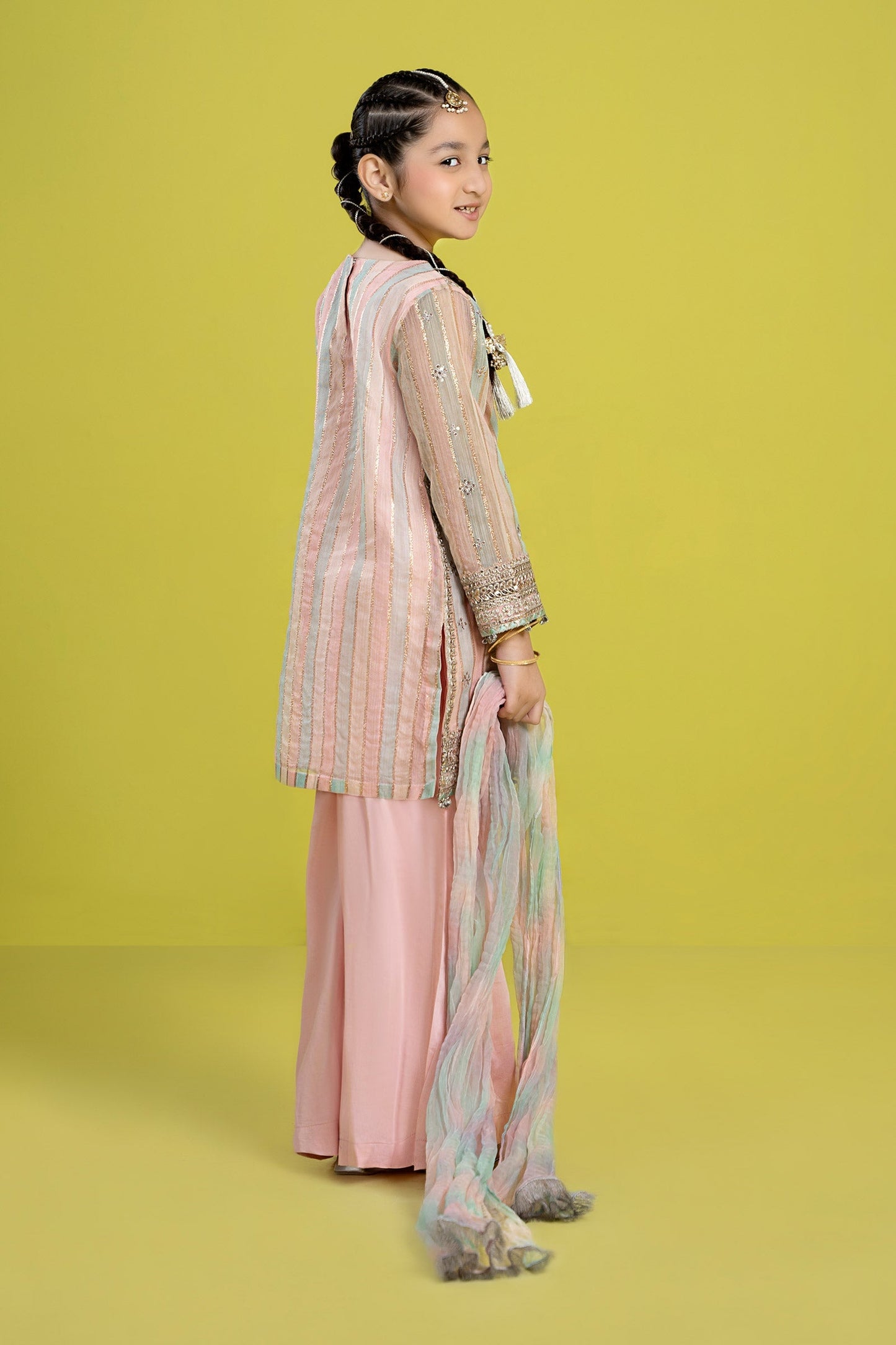 Maria B | 3 Piece Embroidered Yarn Dyed Suit | MKS-EF24-32 14-Dec Pink