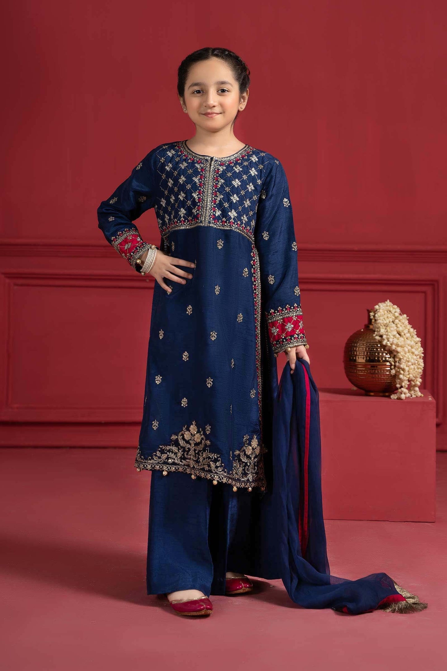 Maria B | Suit Blue MKS-W23-12 4-Feb Blue