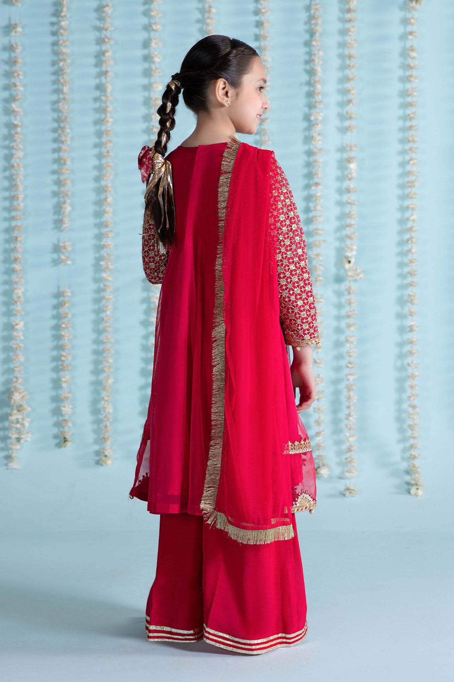 Maria B | 3 Piece Embroidered Net Suit | MKS-EA24-02 14-Dec Pink