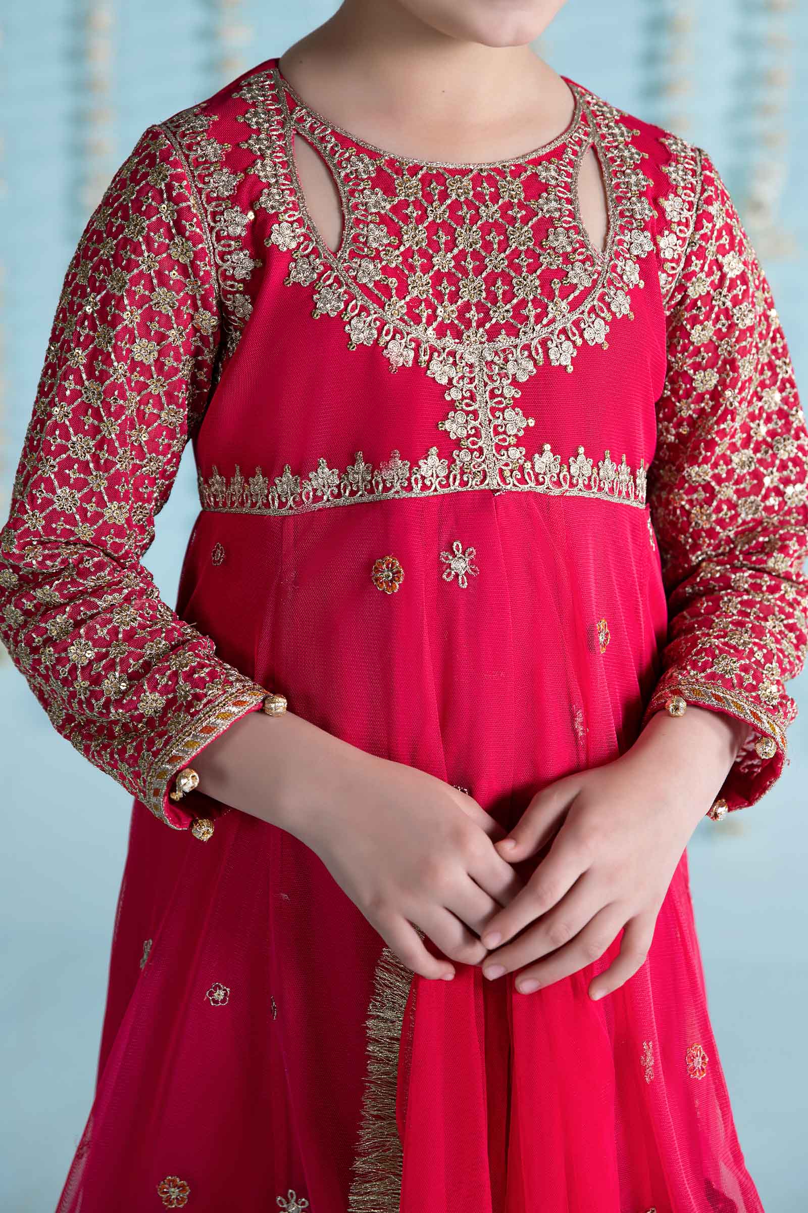Maria B | 3 Piece Embroidered Net Suit | MKS-EA24-02 8-Jun Pink