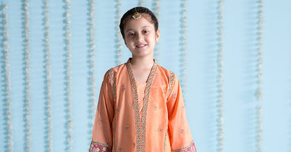 Maria B | 3 Piece Embroidered Paper Cotton Suit | MKS-EA24-04