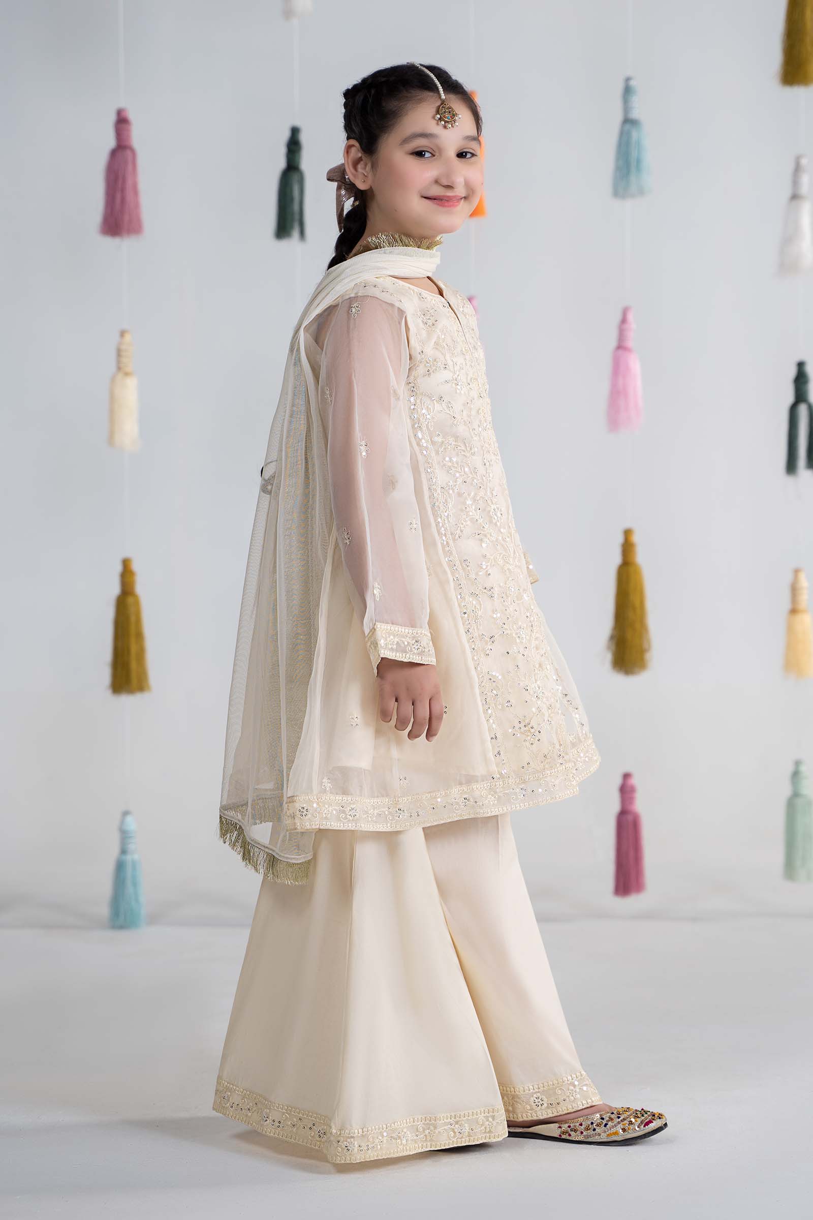 Maria B | 3 Piece Embroidered Organza Suit | MKS-EA24-25