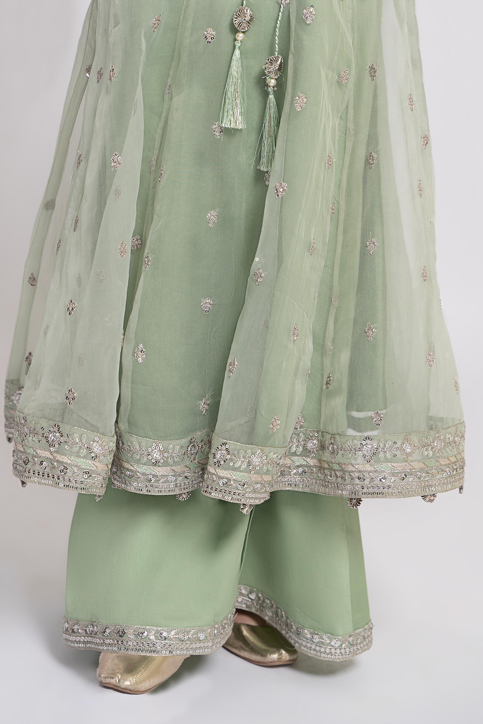 Maria B | 3 Piece Embroidered Organza Suit | MKS-EF24-15 10-Aug Green