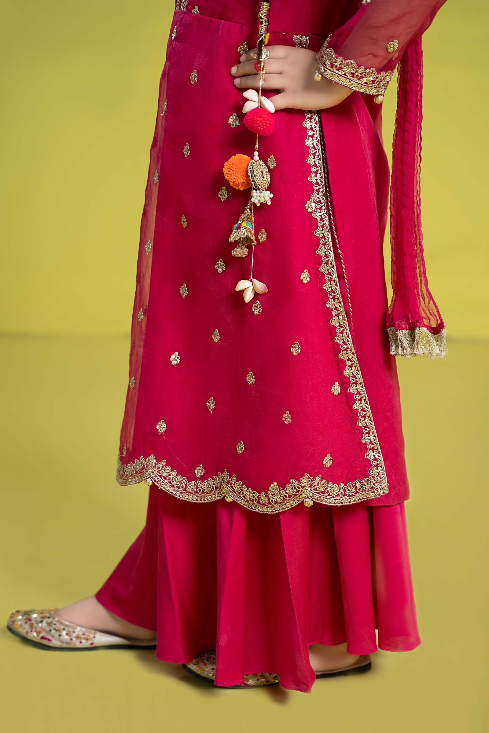 Maria B | 3 Piece Embroidered Organza Suit | MKS-EF24-23 14-Dec Pink