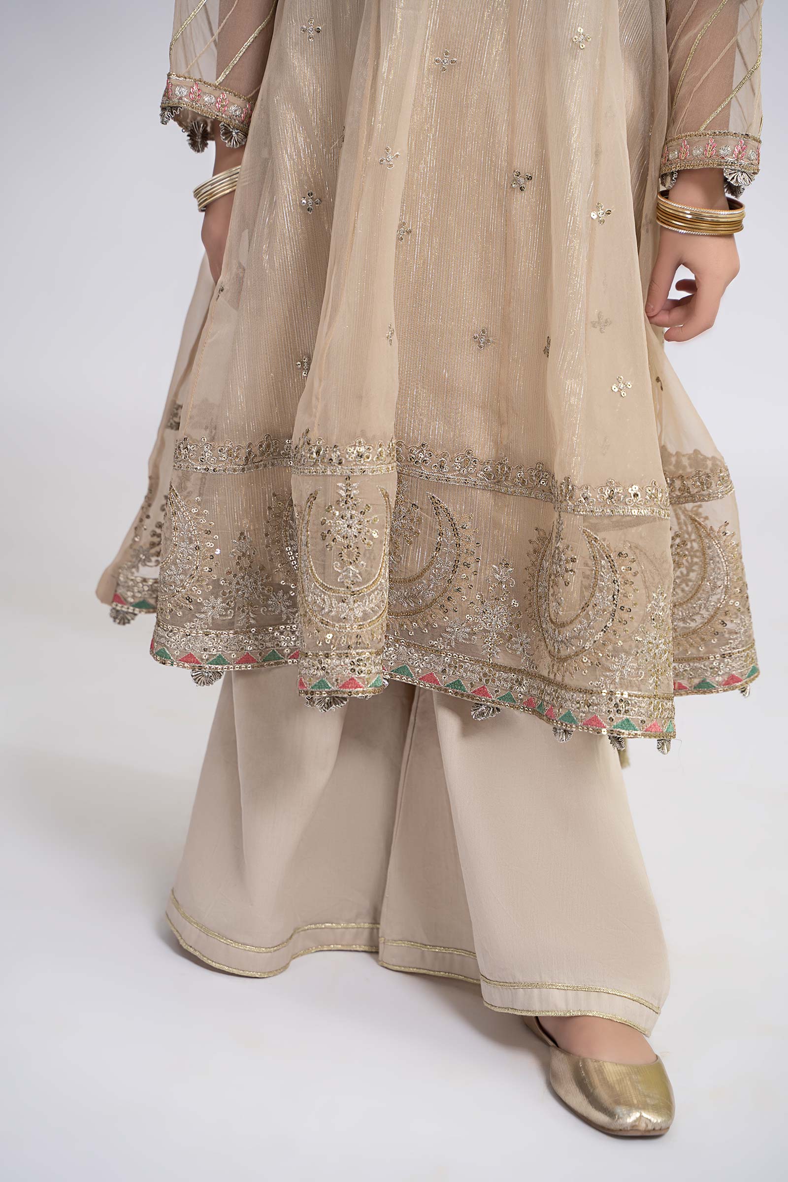 Maria B | 3 Piece Embroidered Organza Suit | MKS-EF24-26 6-Apr White