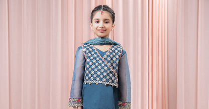 Maria B | 3 Piece Embroidered Organza Suit | MKS-EF24-29