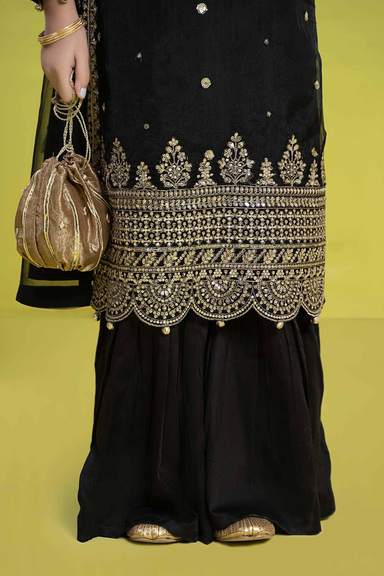 Maria B | 3 Piece Embroidered Organza Suit | MKS-EF24-37 10-Aug Black
