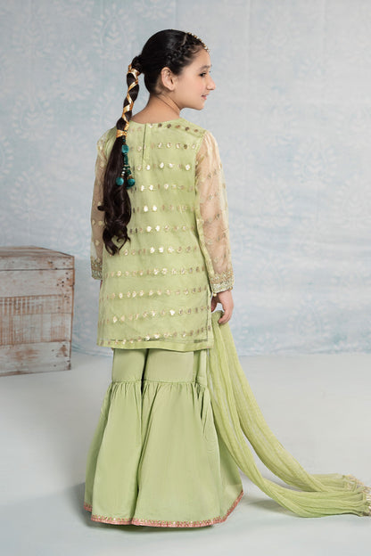 Maria B | 3 Piece Embroidered Organza Suit | MKS-EF24-45 14-Dec Green