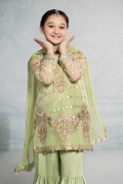 Maria B | 3 Piece Embroidered Organza Suit | MKS-EF24-45 6-Apr Green