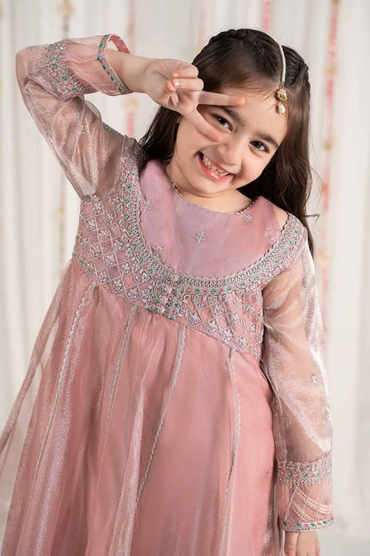 Maria B | 3 Piece Embroidered Zari Net Suit | MKS-EF25-01 6-Apr Pink