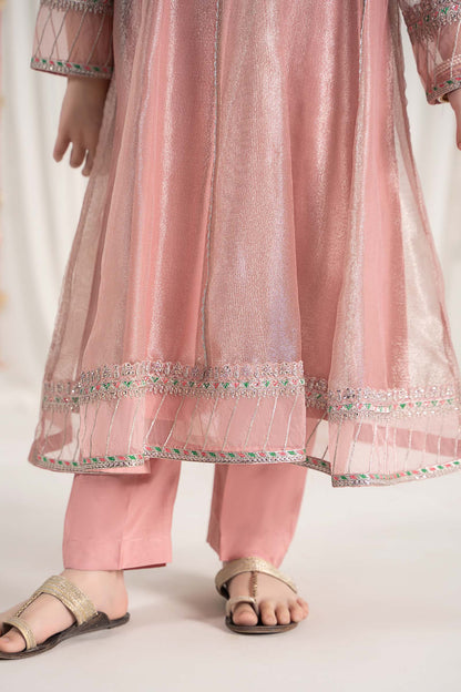 Maria B | 3 Piece Embroidered Zari Net Suit | MKS-EF25-01 12-Oct Pink