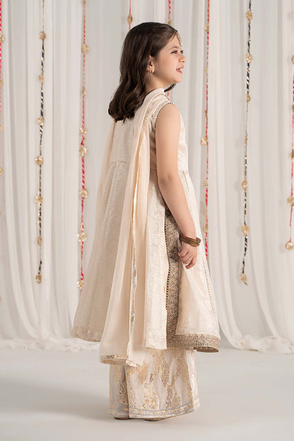 Maria B | 3 Piece Embroidered Cotton Staple Zari Suit | MKS-EF25-04