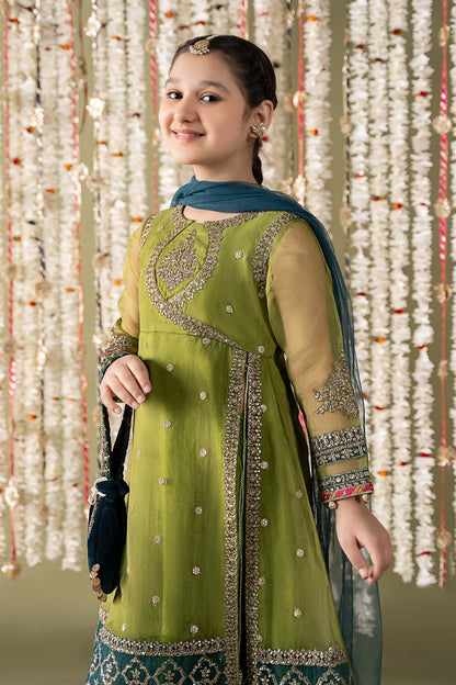Maria B | 3 Piece Embroidered Organza Suit | MKS-EF25-21 8-Jun Green