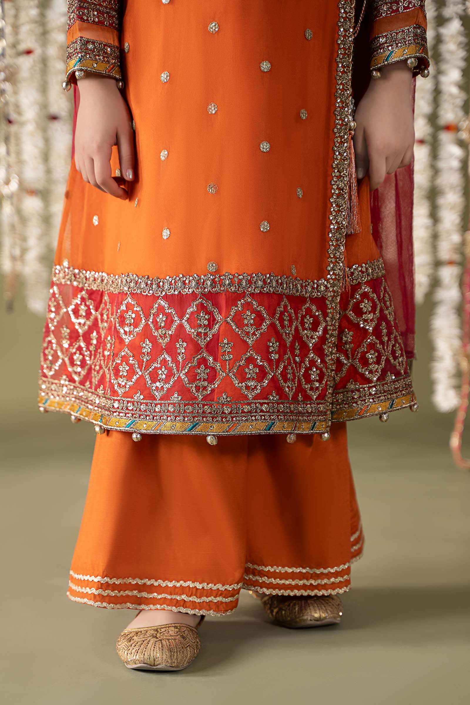 Maria B | 3 Piece Embroidered Organza Suit | MKS-EF25-21 12-Oct Orange