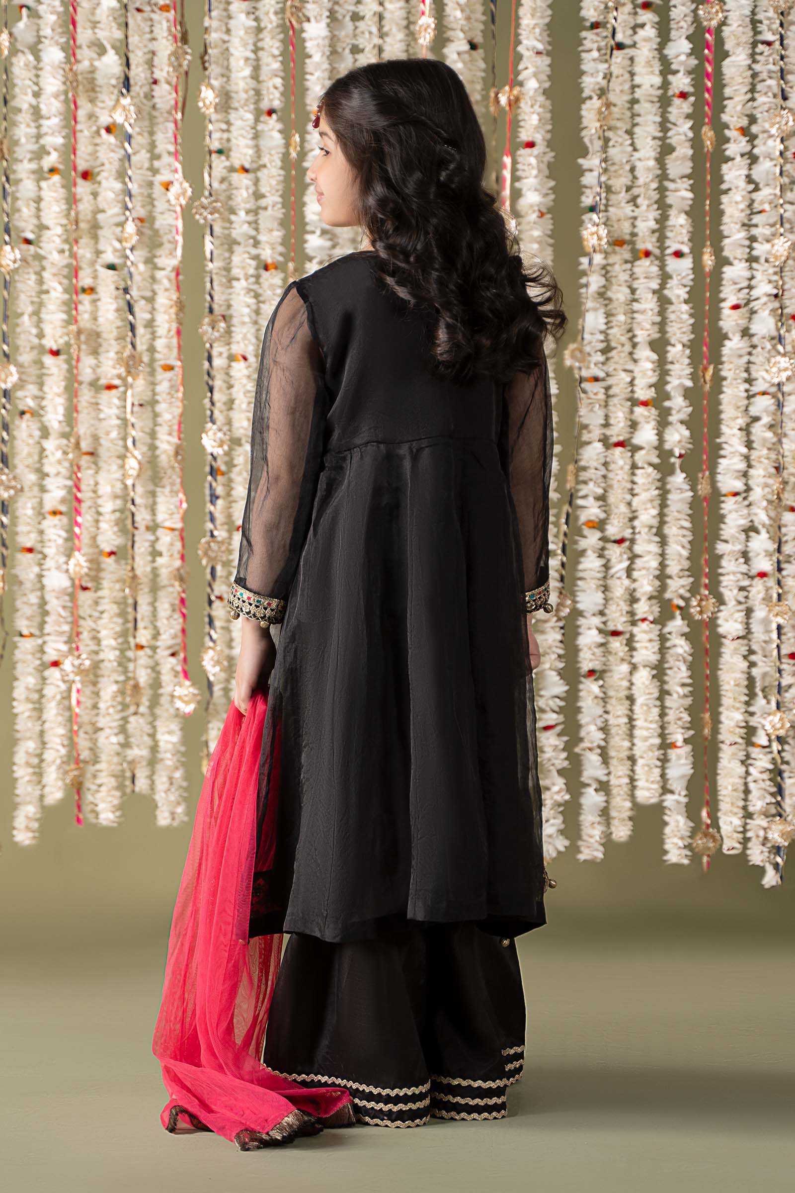 Maria B | 3 Piece Embroidered Organza Suit | MKS-EF25-32 12-Oct Black