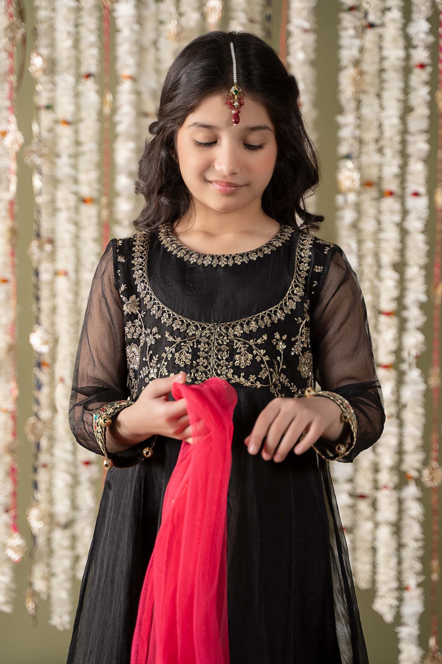 Maria B | 3 Piece Embroidered Organza Suit | MKS-EF25-32 6-Apr Black