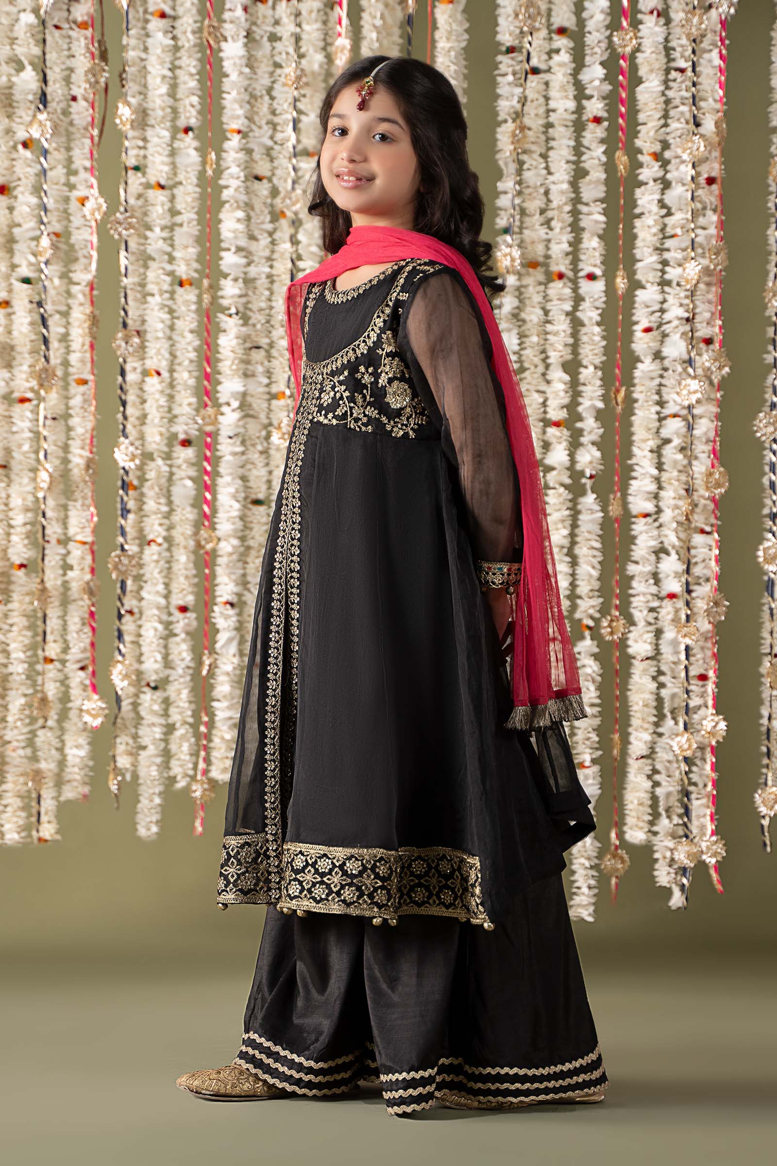 Maria B | 3 Piece Embroidered Organza Suit | MKS-EF25-32 10-Aug Black