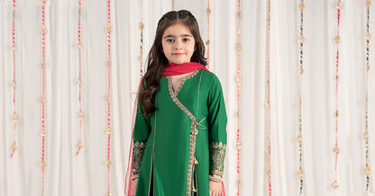Maria B | 3 Piece Embroidered Cotton Satin Suit | MKS-EF25-41