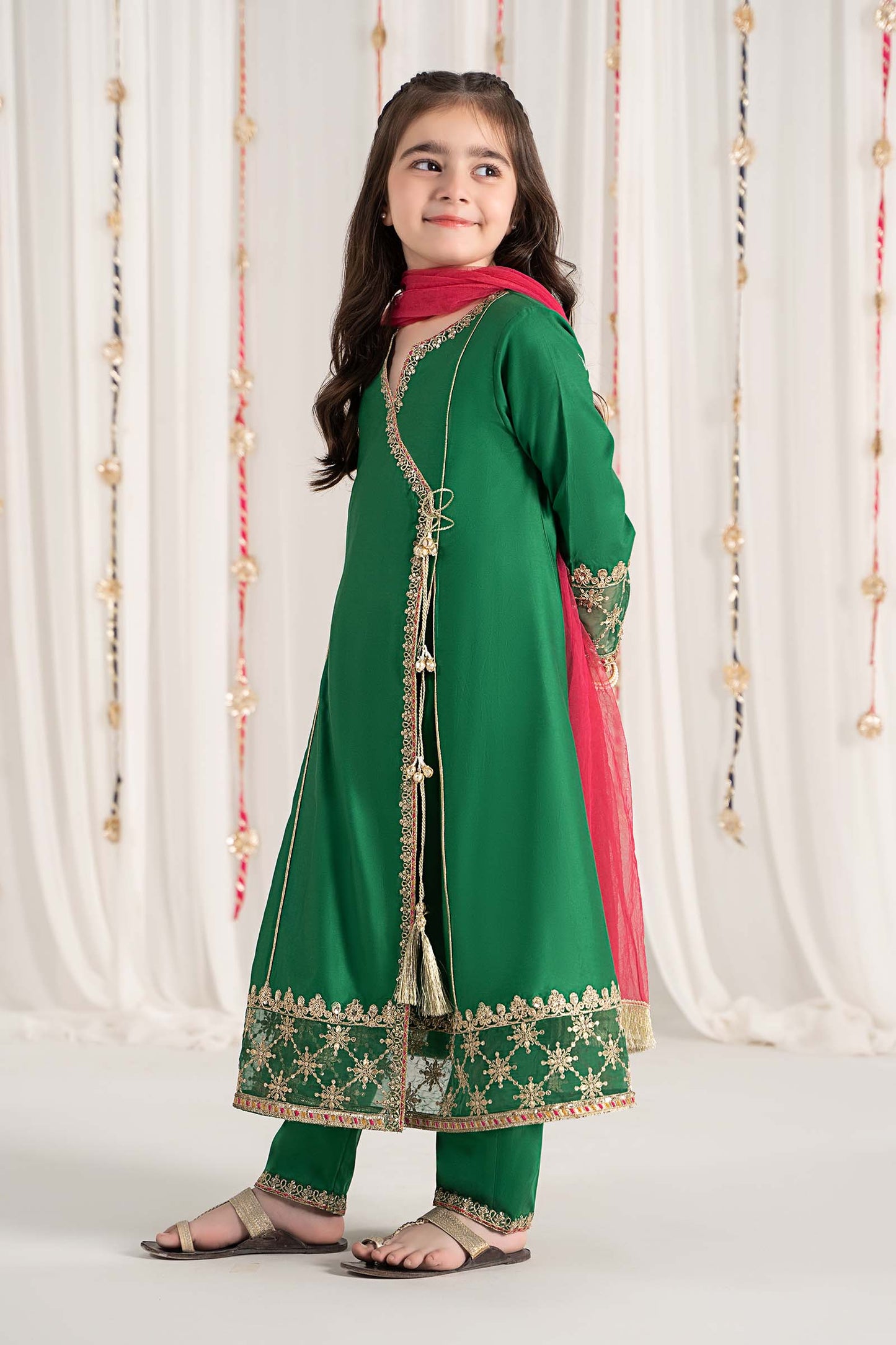Maria B | 3 Piece Embroidered Cotton Satin Suit | MKS-EF25-41