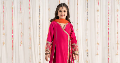 Maria B | 3 Piece Embroidered Cotton Satin Suit | MKS-EF25-41