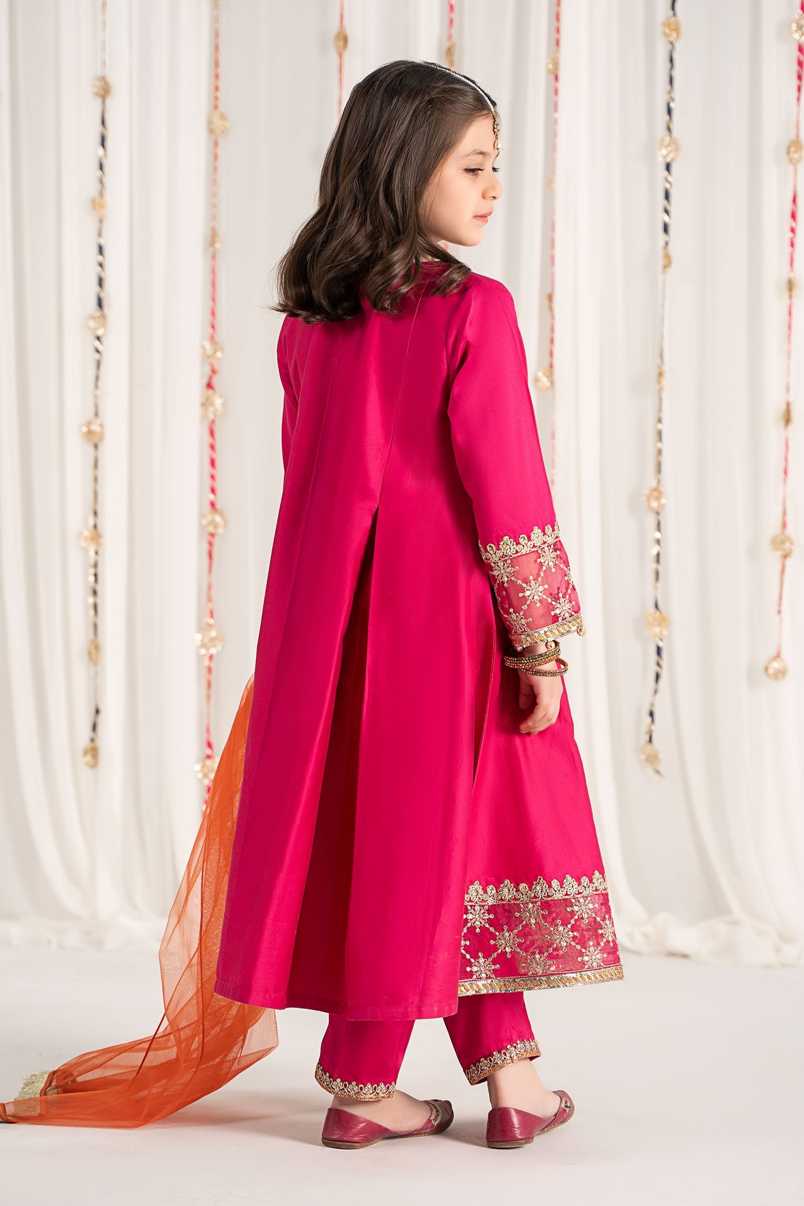 Maria B | 3 Piece Embroidered Cotton Satin Suit | MKS-EF25-41
