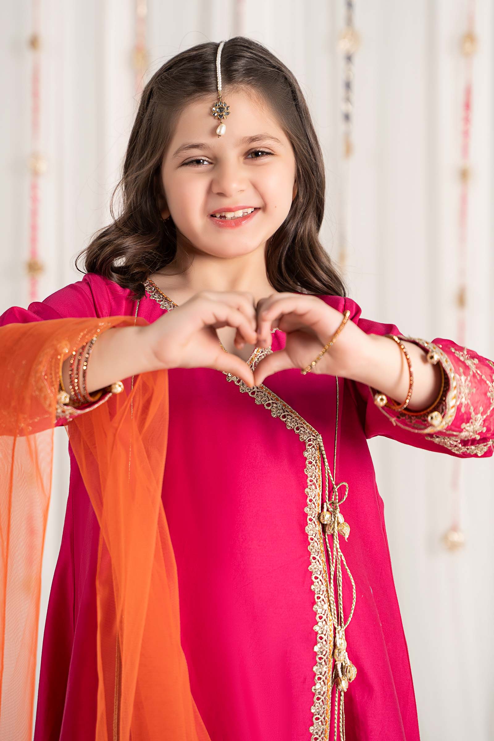 Maria B | 3 Piece Embroidered Cotton Satin Suit | MKS-EF25-41 8-Jun Pink
