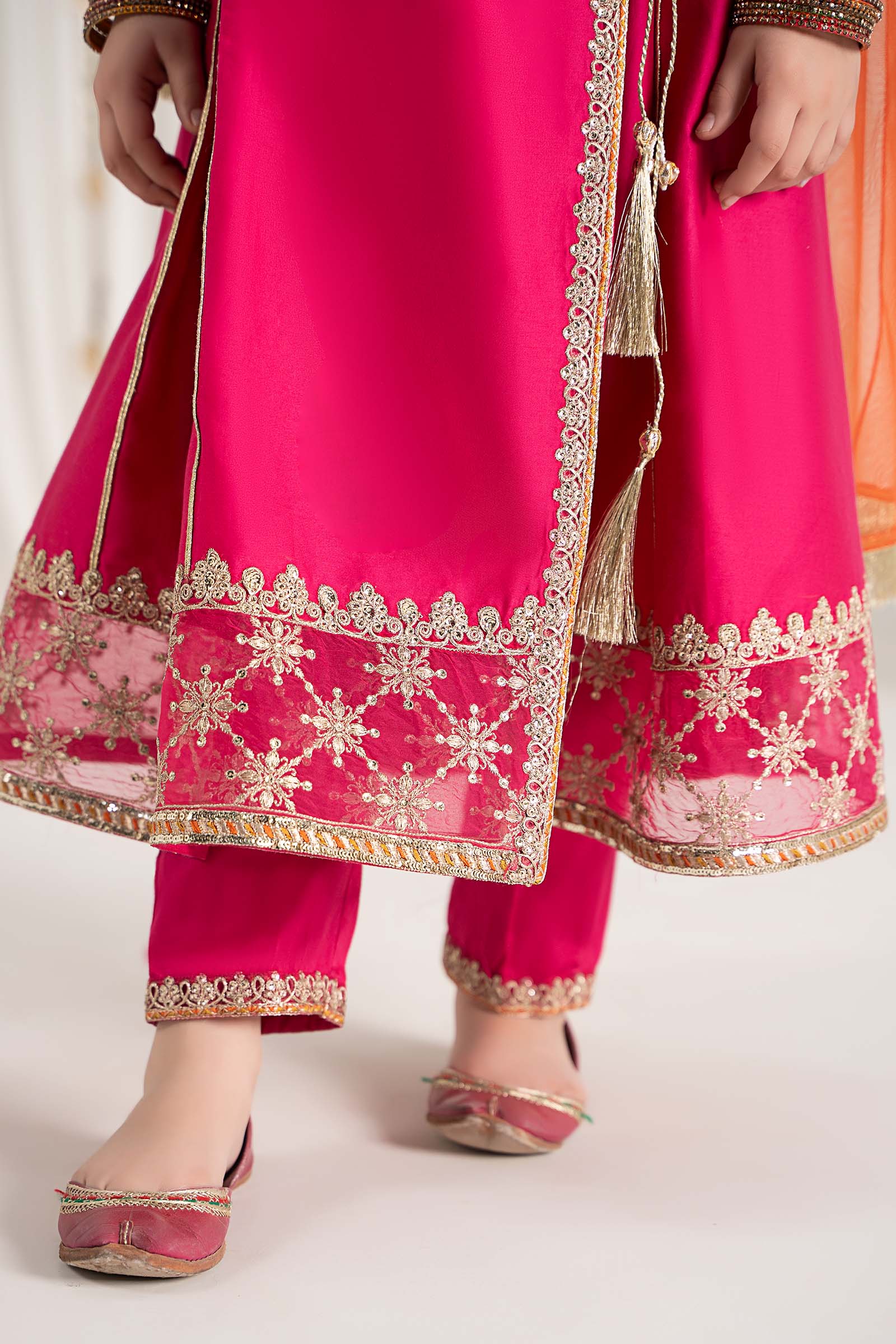 Maria B | 3 Piece Embroidered Cotton Satin Suit | MKS-EF25-41 10-Aug Pink