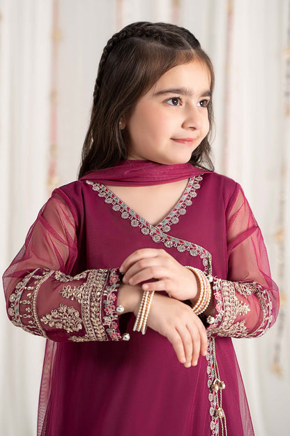 Maria B | 3 Piece Embroidered Polyester Net Suit | MKS-EF25-43 8-Jun Purple