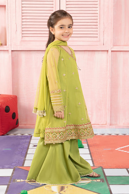 Maria B | 3 Piece Embroidered Net Suit | MKS-PF24-05 12-Oct Green