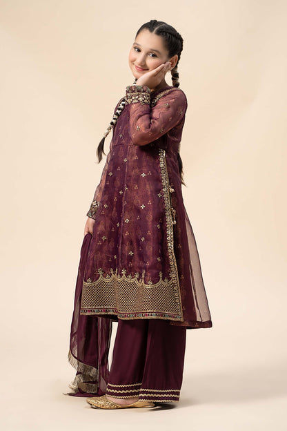 Maria B | 3 Piece Embroidered Cotton Net Suit | MKS-W24-01 8-Jun Purple