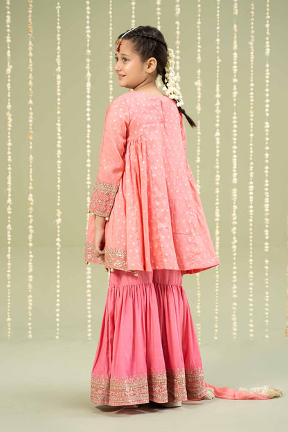 Maria B | 3 Piece Embroidered Paper Cotton Lurex Suit | MKS-W24-11 10-Aug Pink
