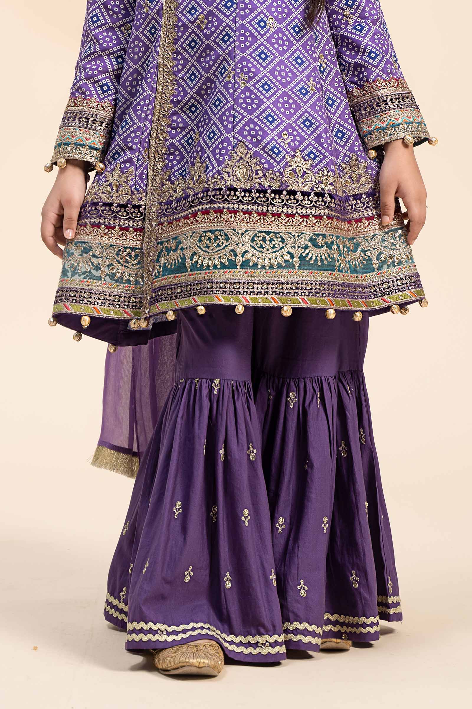 Maria B | 3 Piece Embroidered Raw Silk Suit | MKS-W24-20