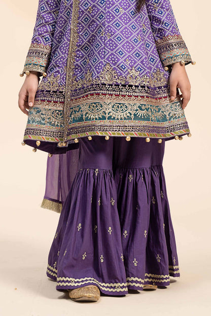 Maria B | 3 Piece Embroidered Raw Silk Suit | MKS-W24-20