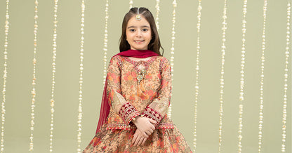 Maria B | 3 Piece Embroidered Cotton Maoori Net Suit | MKS-W24-35