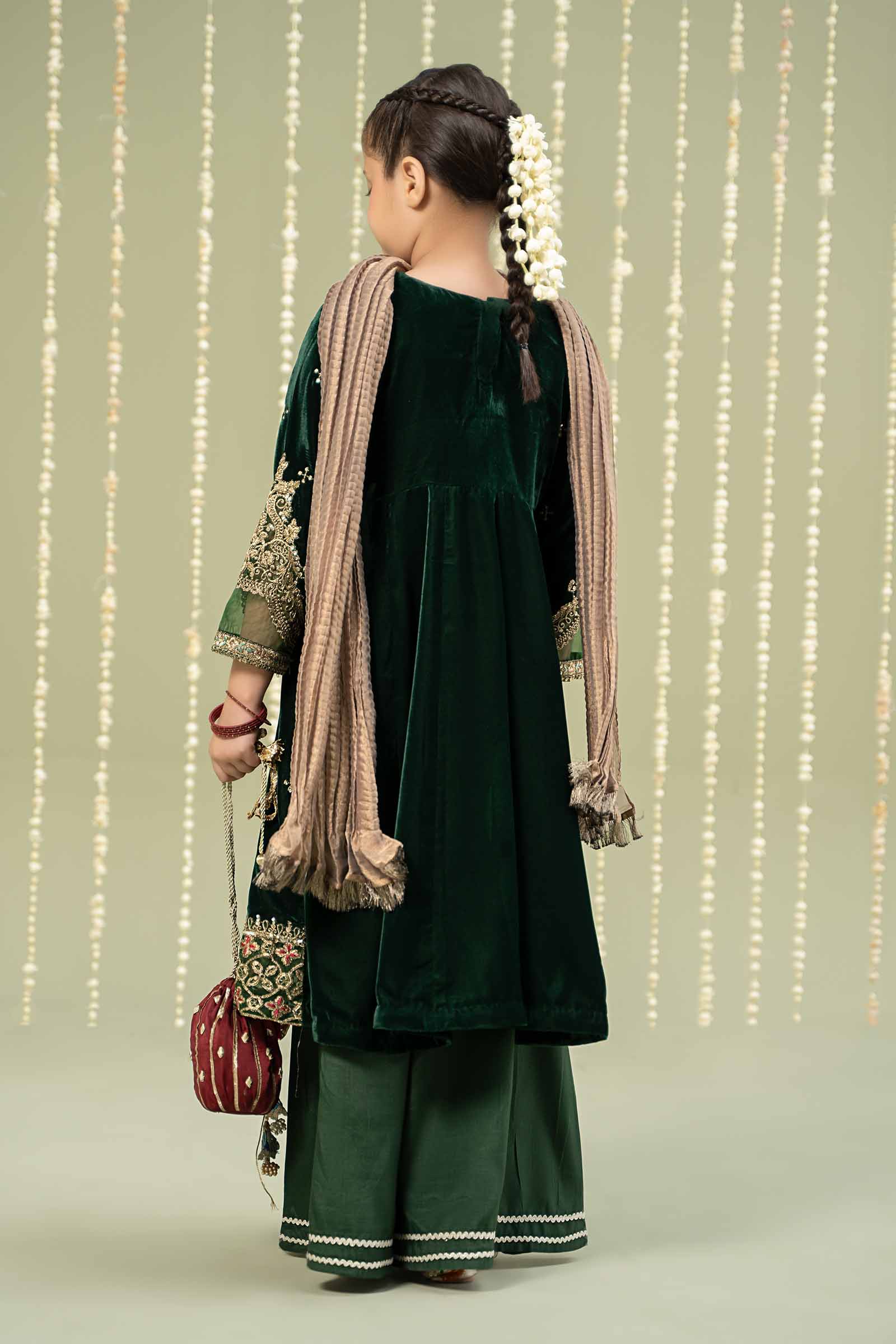 Maria B | 3 Piece Embroidered Velvet Suit | MKS-W24-40