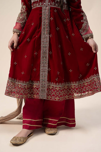 Maria B | 3 Piece Embroidered Velvet Suit | MKS-W24-40 10-Aug Pink