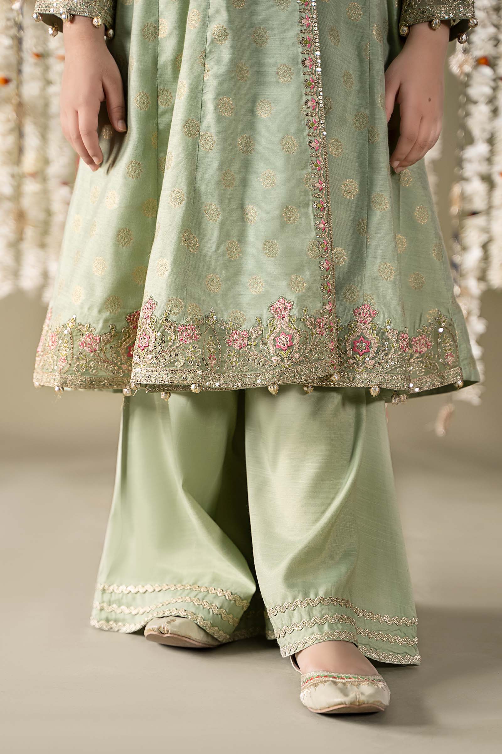 Maria B | 3 Piece Embroidered Cotton Lurex Suit | MKS-EF25-12 8-Jun Green