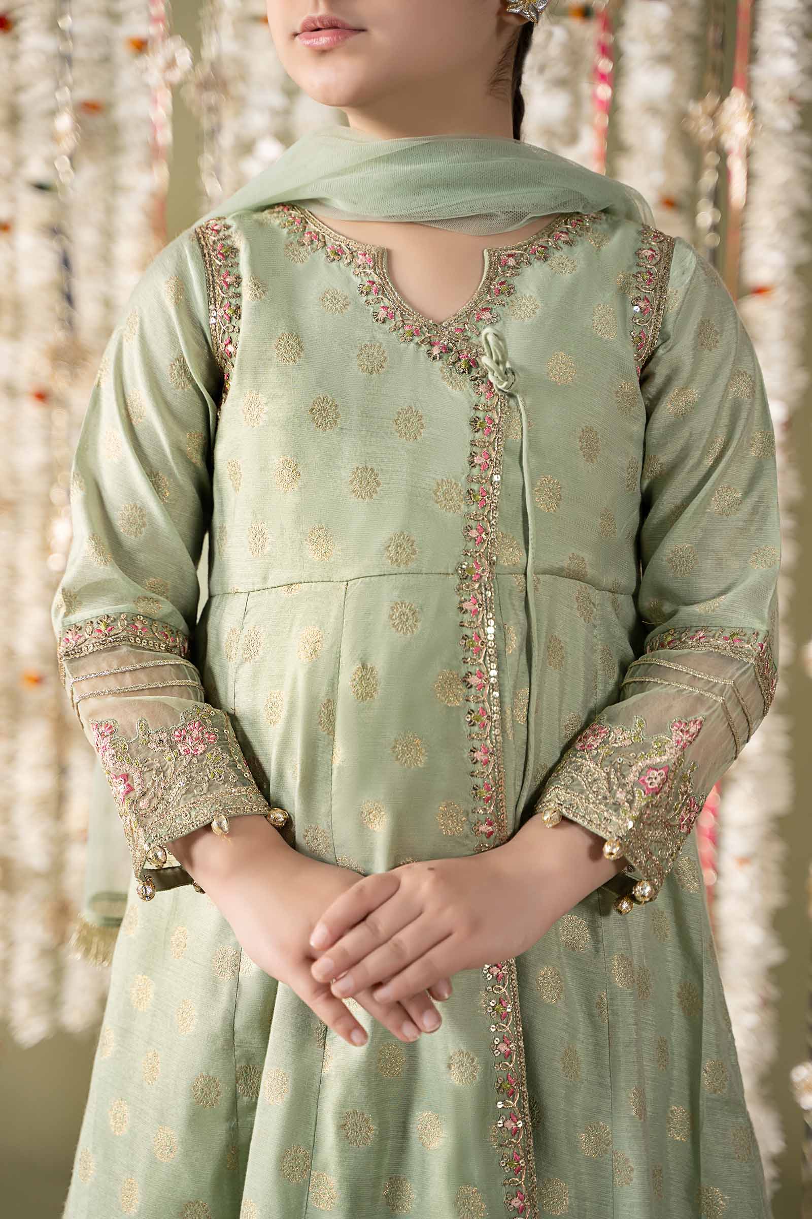Maria B | 3 Piece Embroidered Cotton Lurex Suit | MKS-EF25-12 10-Aug Green