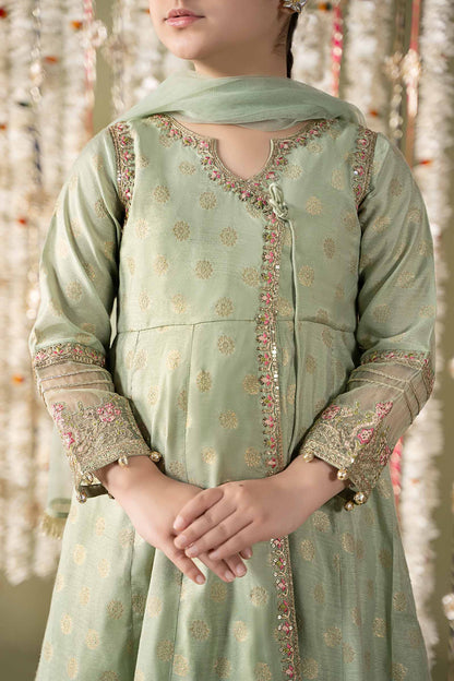 Maria B | 3 Piece Embroidered Cotton Lurex Suit | MKS-EF25-12 10-Aug Green