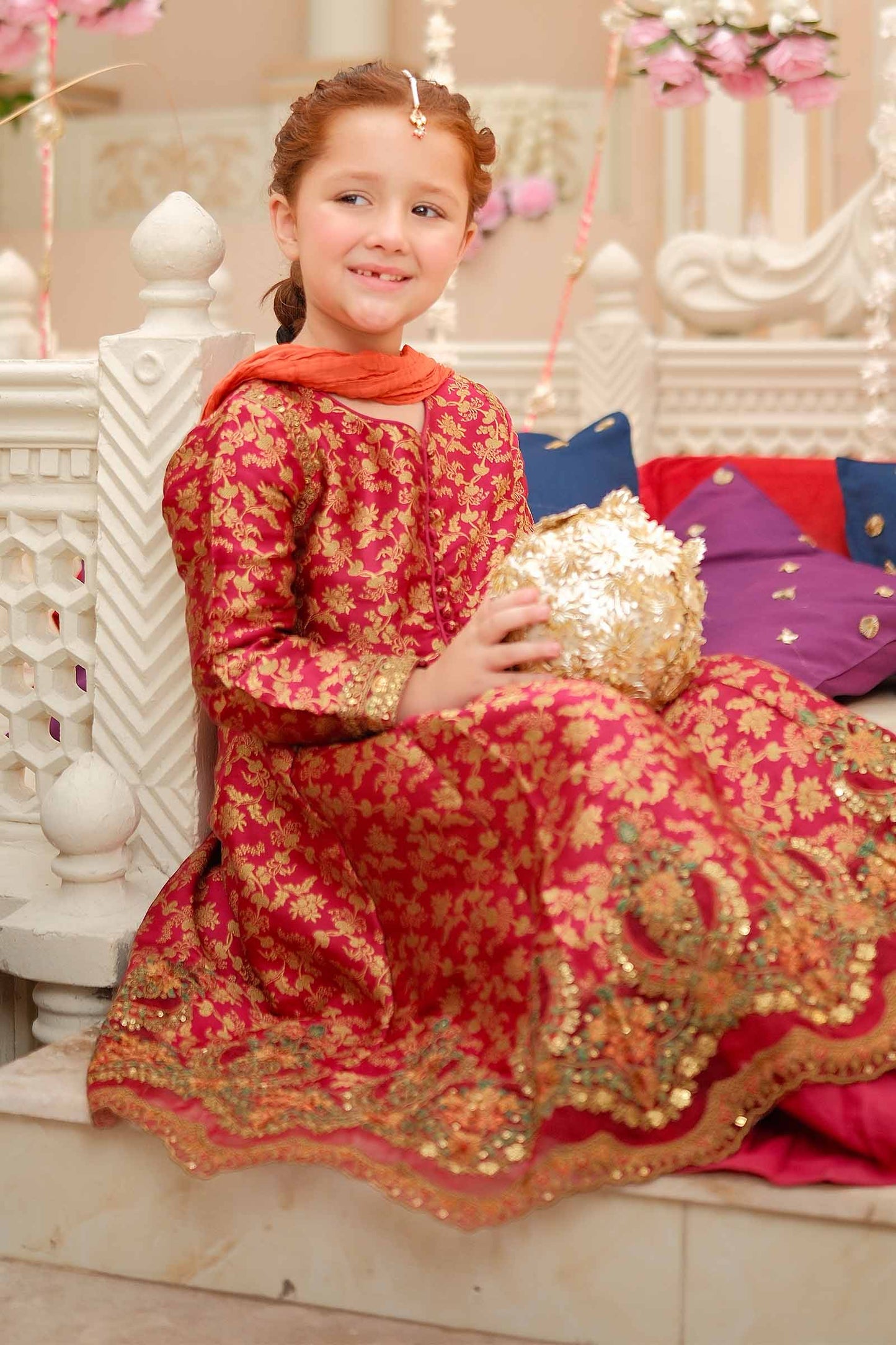 Maria B | 3 Piece Embroidered Jamawar Suit | MKS-W24-30 10-Aug Pink