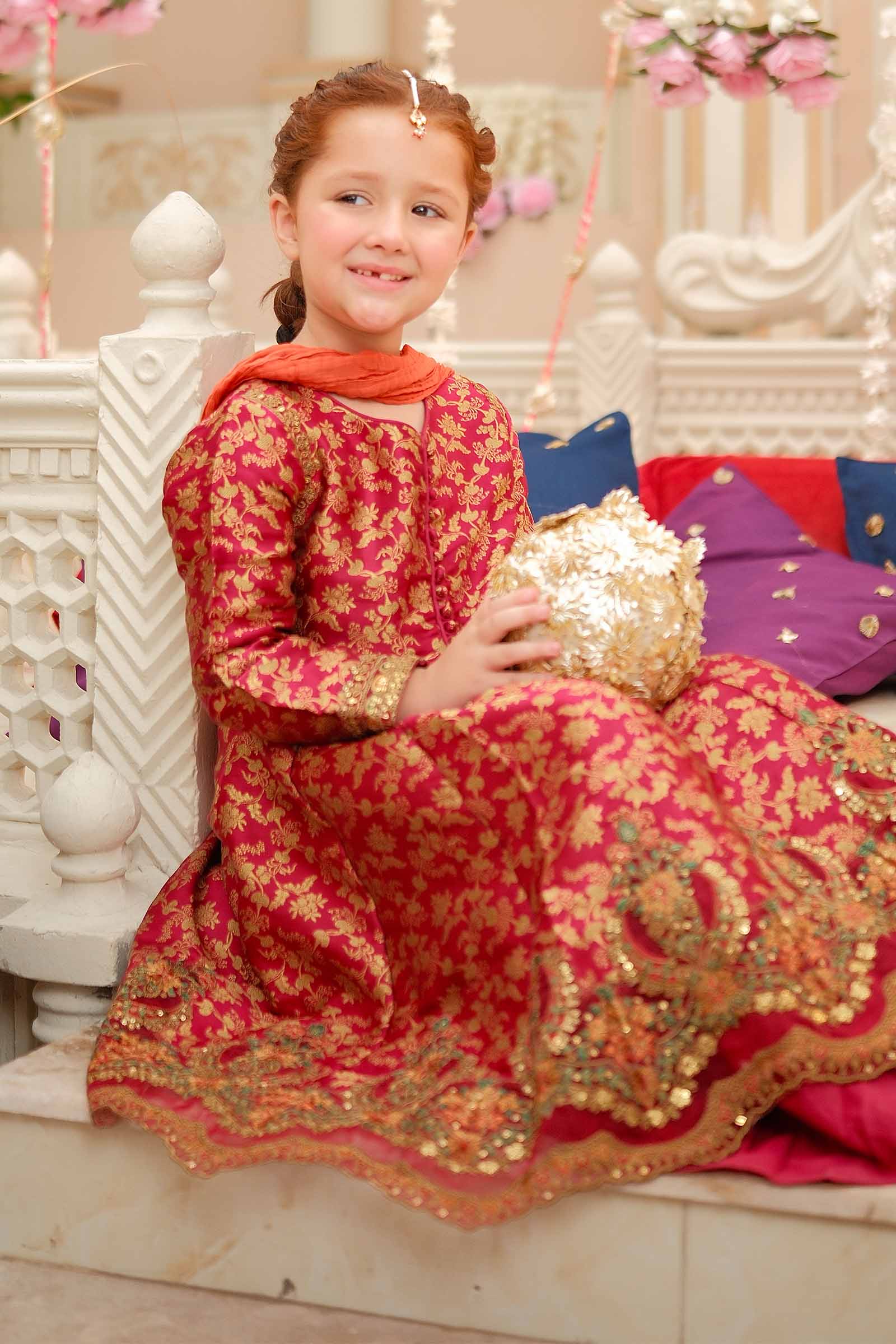 Maria B | 3 Piece Embroidered Jamawar Suit | MKS-W24-30 10-Aug Pink