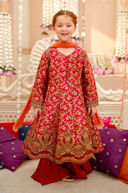 Maria B | 3 Piece Embroidered Jamawar Suit | MKS-W24-30 4-Feb Pink
