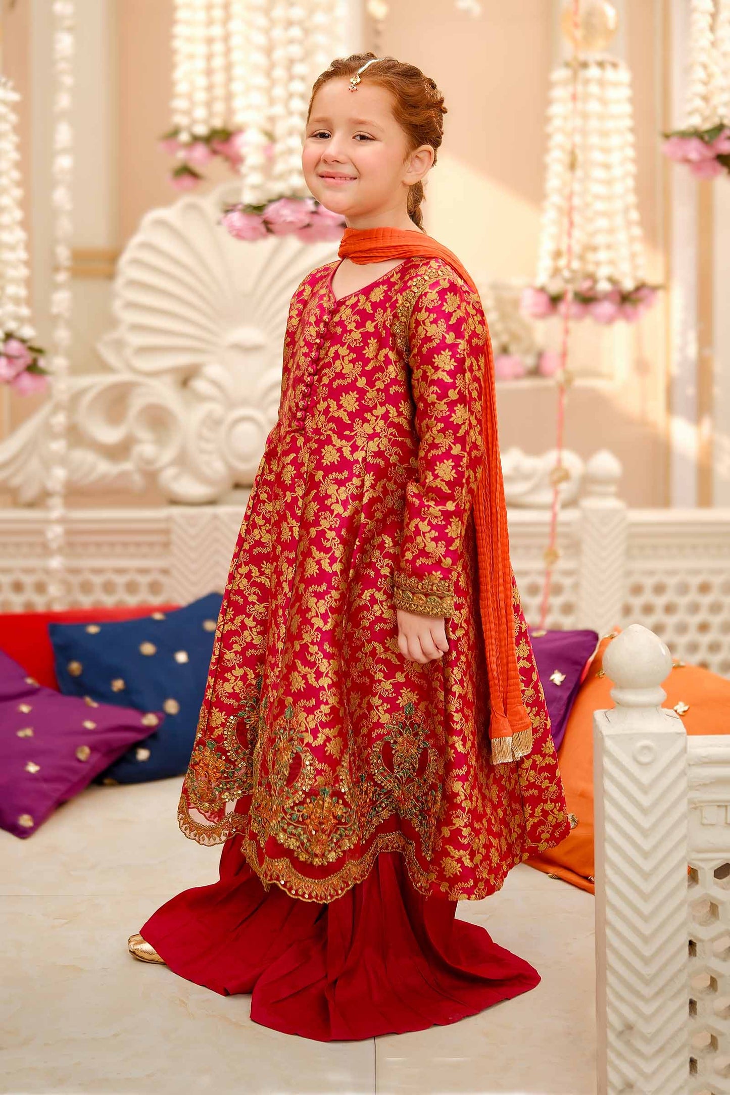 Maria B | 3 Piece Embroidered Jamawar Suit | MKS-W24-30 6-Apr Pink