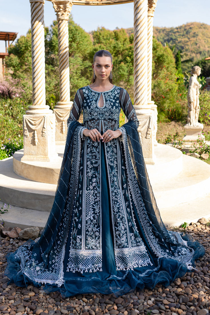 Marjjan | Isabella Formals | MLC-24 L Teal Blue Crinkle Chiffon
