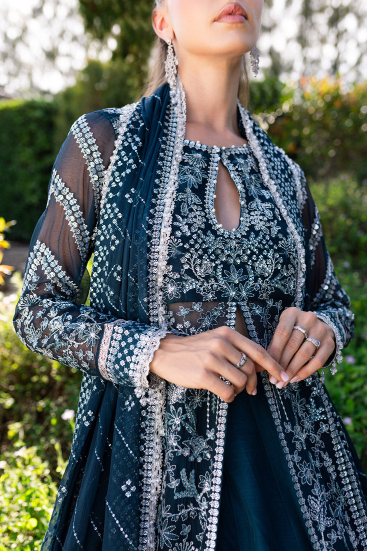 Marjjan | Isabella Formals | MLC-24 Custom Size Teal Blue Crinkle Chiffon